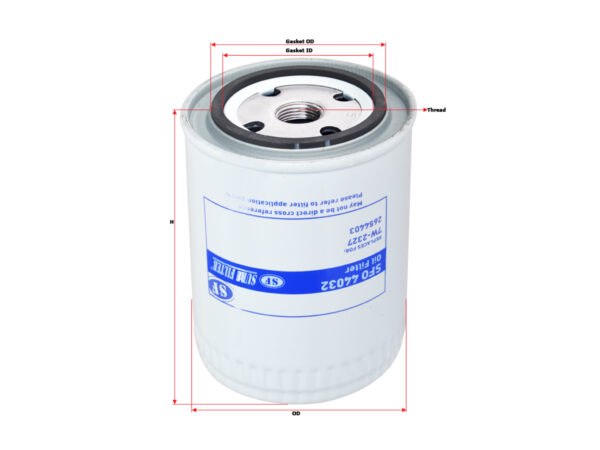 S,P/N SFO44032 (SURE FILTER), BT216 (BALDWIN), P554403 (DONALDSON);OIL FILTER;PERKINS 6TWGM P/N 2654403 AE T74S